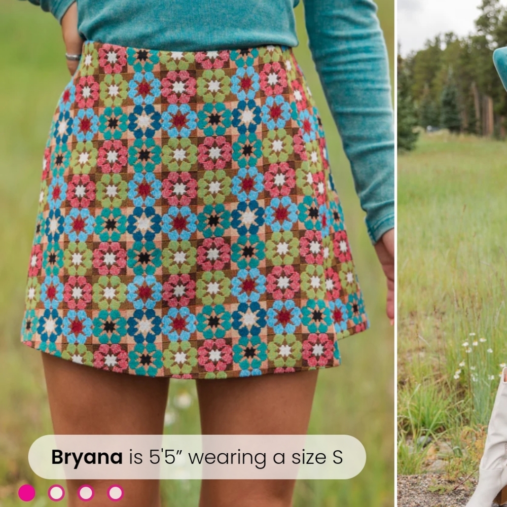 Pink Lily Floral Skort